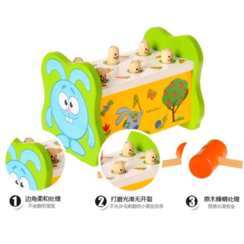 [現貨]大號木製寶寶敲擊打地鼠玩具-細節圖6