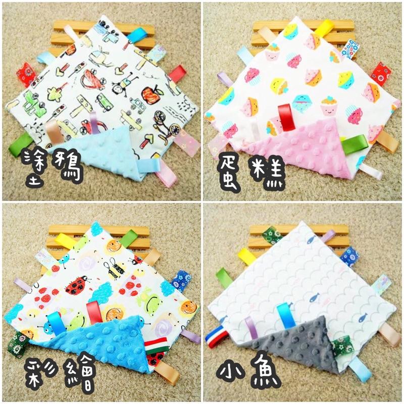 [現貨]針織超柔標籤寶寶安撫巾-細節圖3