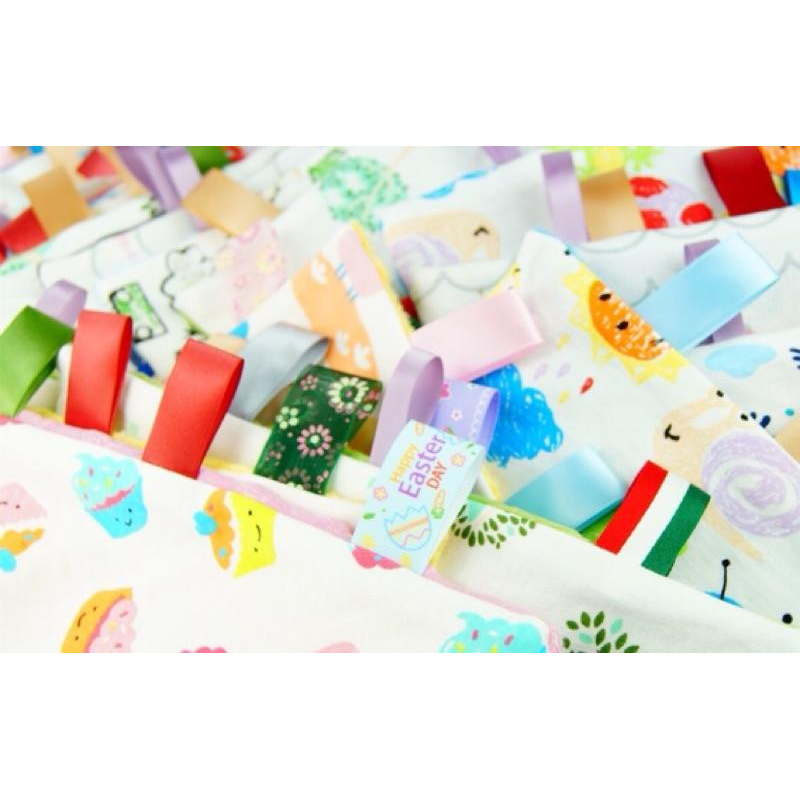 [現貨]針織超柔標籤寶寶安撫巾-細節圖4