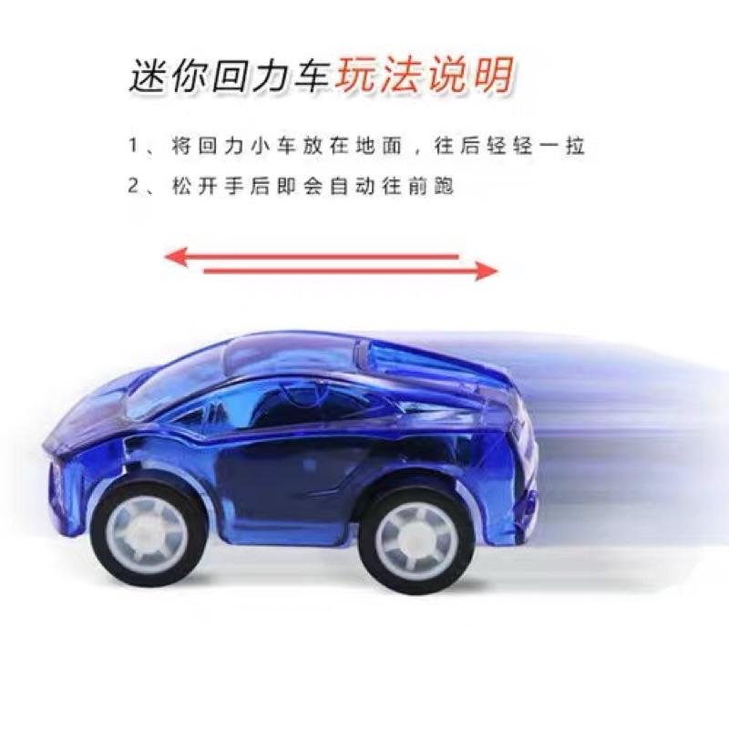 [現貨]迷你糖果色透明口袋回力車 飛機 工程車 摩托車-細節圖7