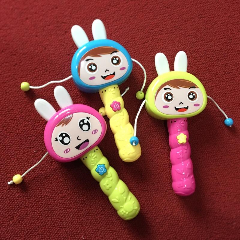 [現貨]小兔子軟耳朵音樂棒有笑聲 兒童益智早教玩具-細節圖7