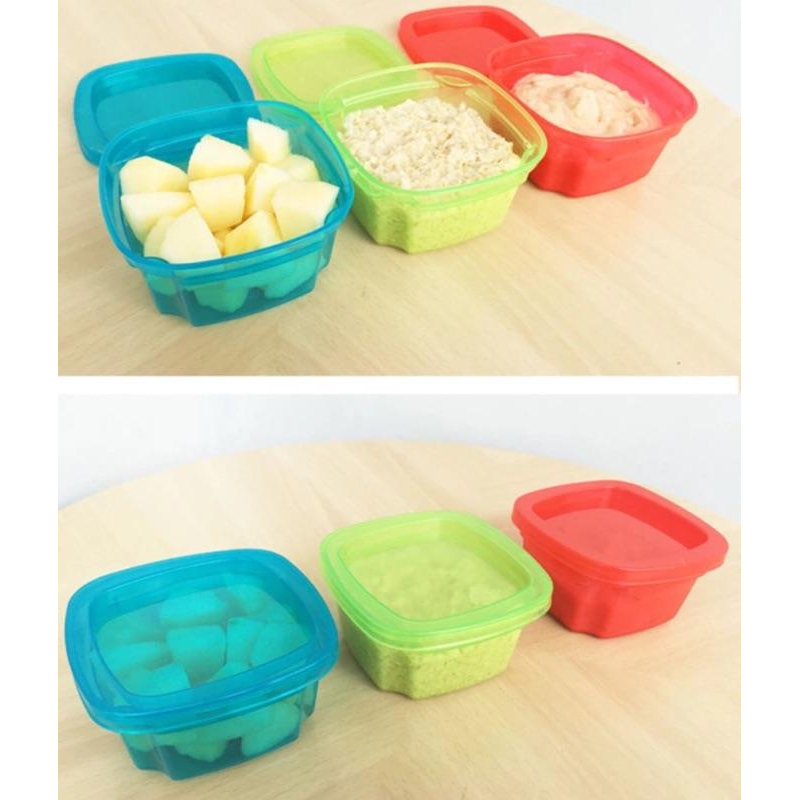 [現貨]寶寶副食品分裝盒（4人）嬰兒零食存儲冷藏盒 PP環保迷你便攜小保鮮盒密封盒-細節圖7