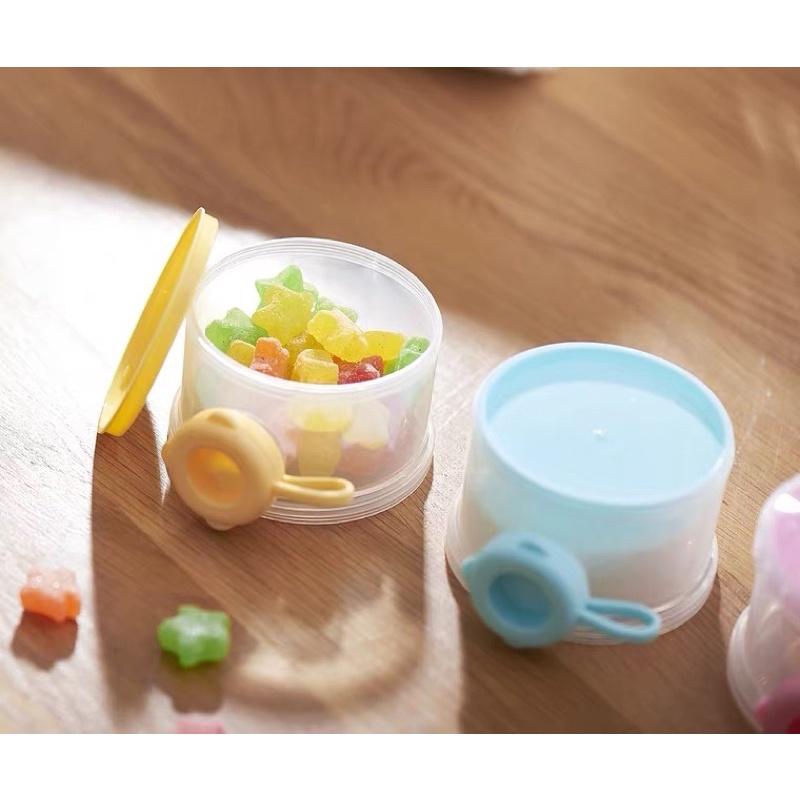 [現貨]三層側開奶粉盒 便攜式外出零食分裝盒  儲存罐-細節圖5