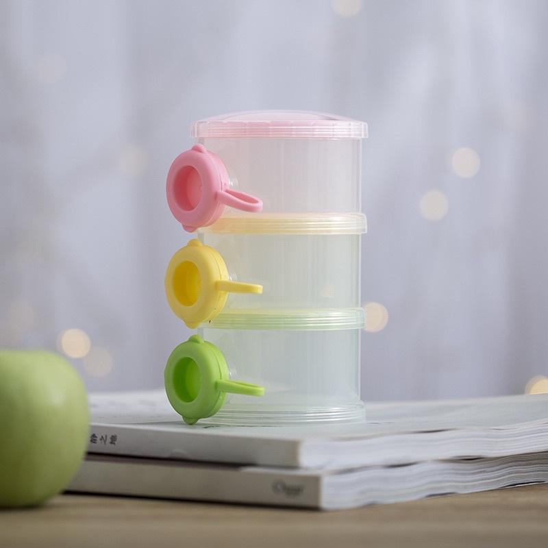 [現貨]三層側開奶粉盒 便攜式外出零食分裝盒  儲存罐-細節圖6