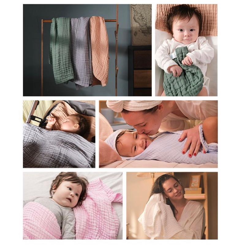 ［現貨］L＇Ange 棉之境 9層多功能紗布浴巾 紗布蓋毯 70x95cm-細節圖3