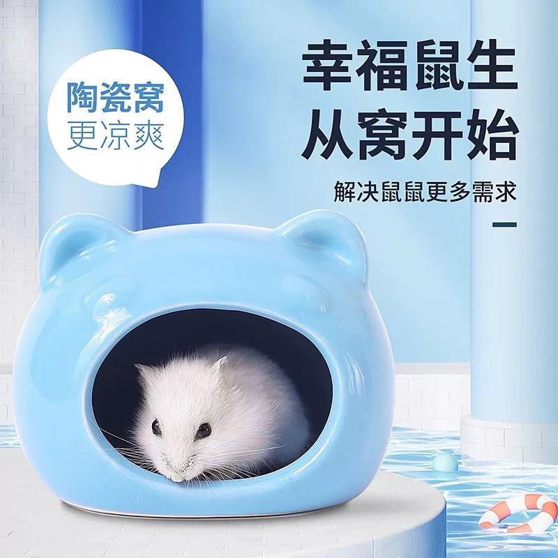 [現貨]夏日降溫倉鼠陶瓷窩 冰屋 躲避屋陶瓷窝 四季通用防咬造景-細節圖7