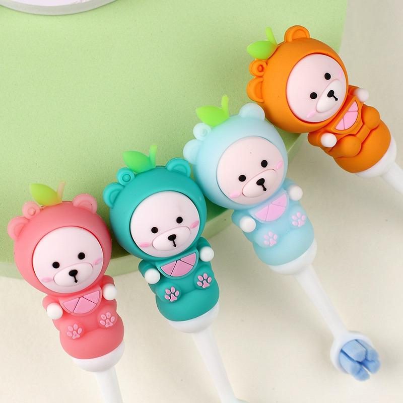 [現貨]寶寶軟毛乳牙刷 可愛小熊學習牙刷 兒童柔軟萬毛牙刷-細節圖2