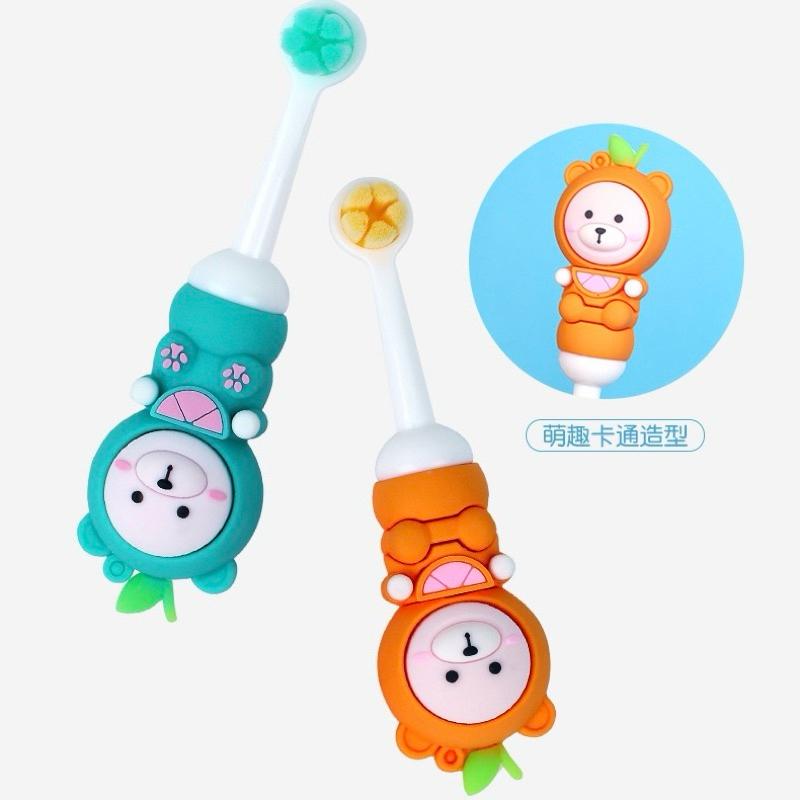[現貨]寶寶軟毛乳牙刷 可愛小熊學習牙刷 兒童柔軟萬毛牙刷-細節圖5