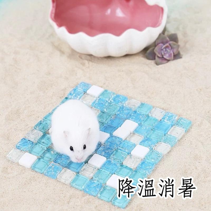 [現貨]倉鼠散熱墊 小寵物天然晶石涼席 降溫用品 夏天散熱板 水晶冰墊兔子冰床消暑用品-細節圖2