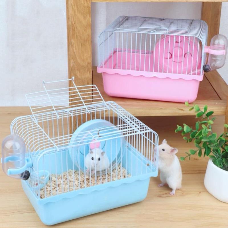 [現貨]倉鼠籠 外出攜帶雙層鐵籠 多功能大城堡-細節圖3