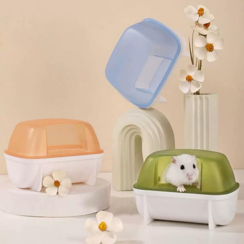 [現貨]小寵物防飛濺浴室 倉鼠浴室 浴沙盆 廁所-細節圖4