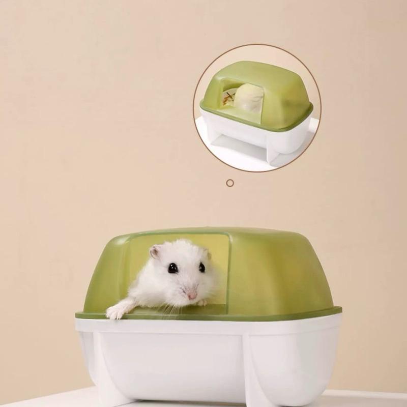 [現貨]小寵物防飛濺浴室 倉鼠浴室 浴沙盆 廁所-細節圖5