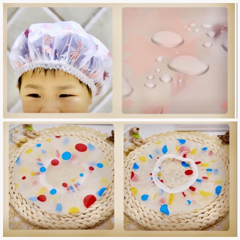 [現貨]防水兒童浴帽 洗澡淋浴帽子 寶寶洗澡防水帽子-細節圖4