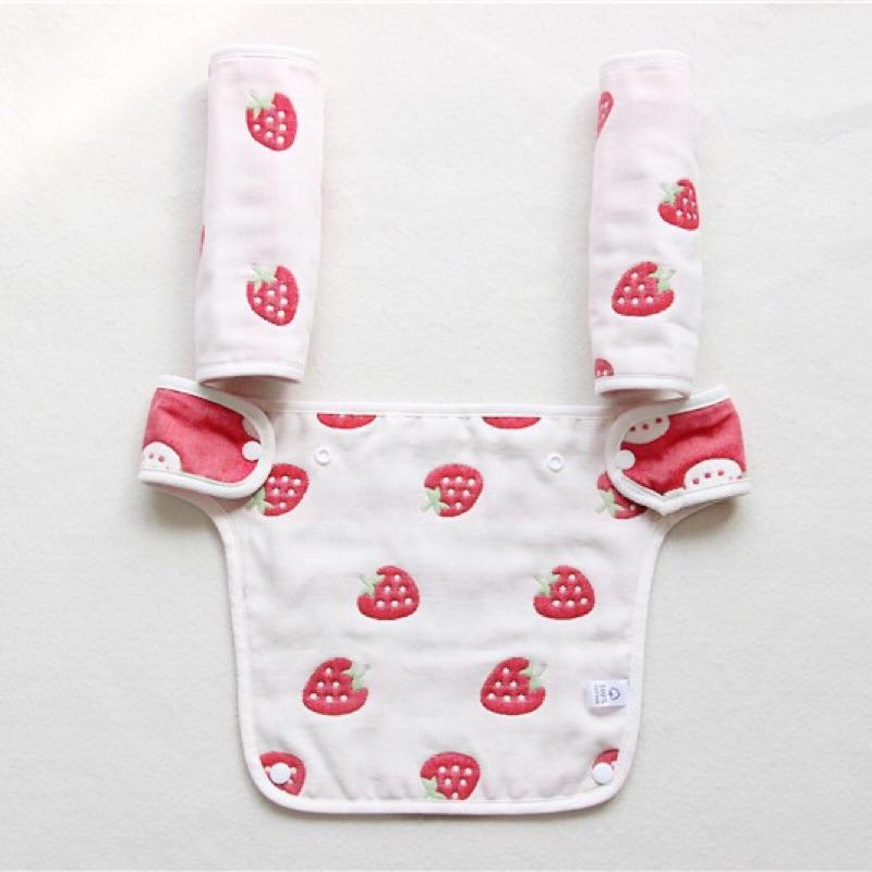 [現貨] 六層紗布純棉胸前口水巾防咬墊-細節圖4