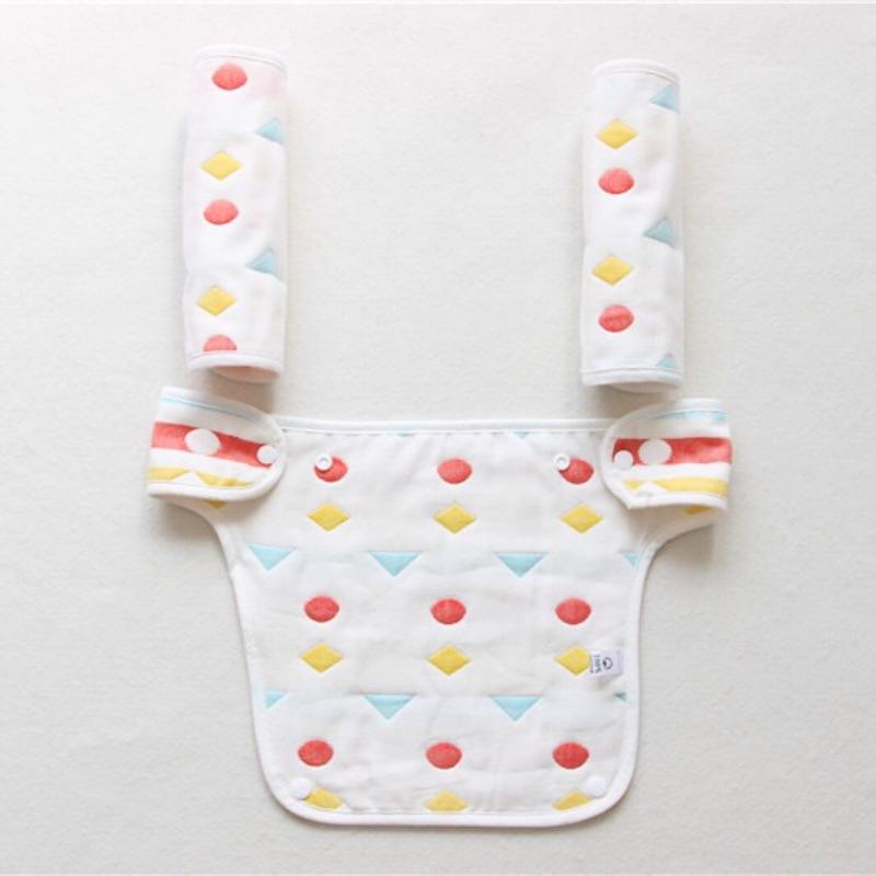 [現貨] 六層紗布純棉胸前口水巾防咬墊-細節圖5