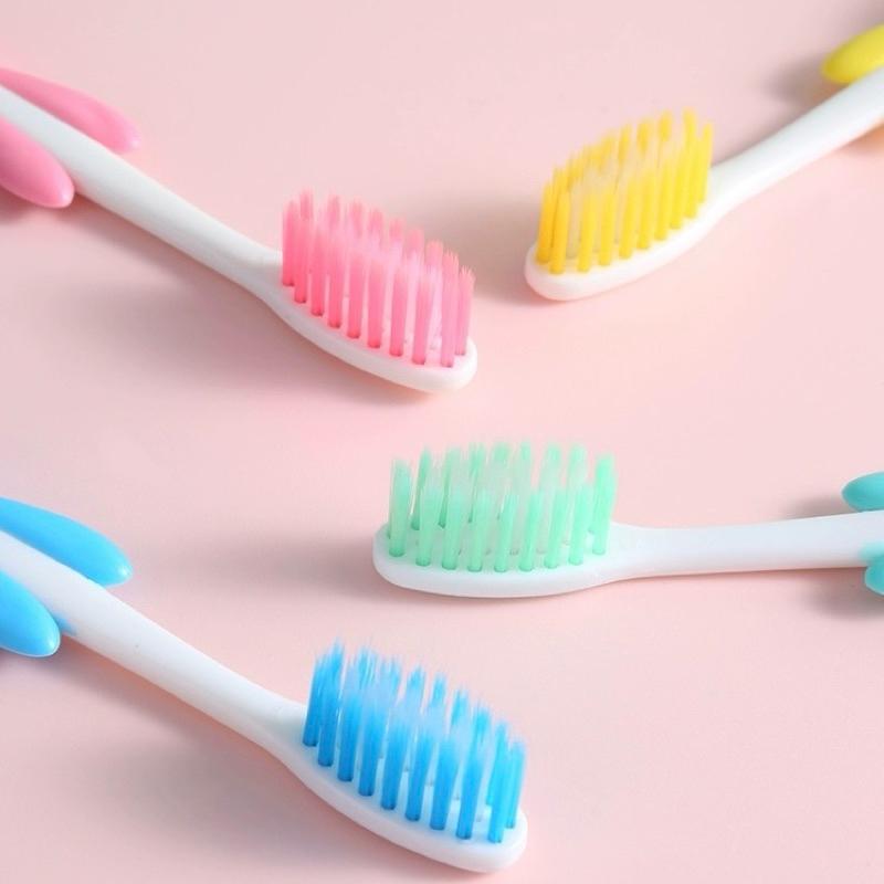 [現貨]兒童動物軟毛牙刷(4入)吸盤兒童牙刷 附贈防塵蓋-細節圖5