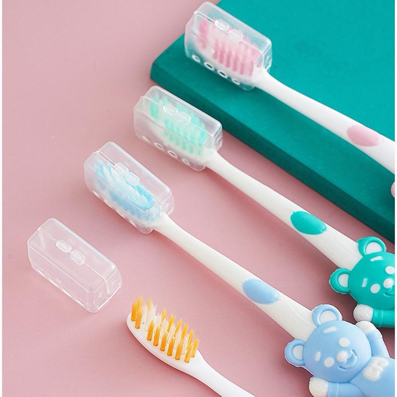 [現貨]兒童動物軟毛牙刷(4入)吸盤兒童牙刷 附贈防塵蓋-細節圖9