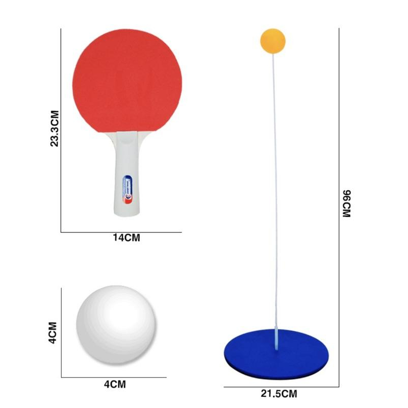 [現貨]兒童彈力乒乓球訓練器（附6顆球+2支球拍）-細節圖3