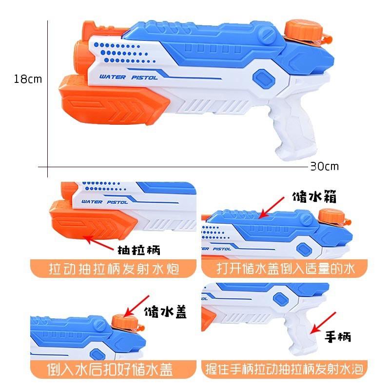 [現貨]抽拉式四孔水槍 大水柱 打水仗神器 多孔高壓大水槍-細節圖6