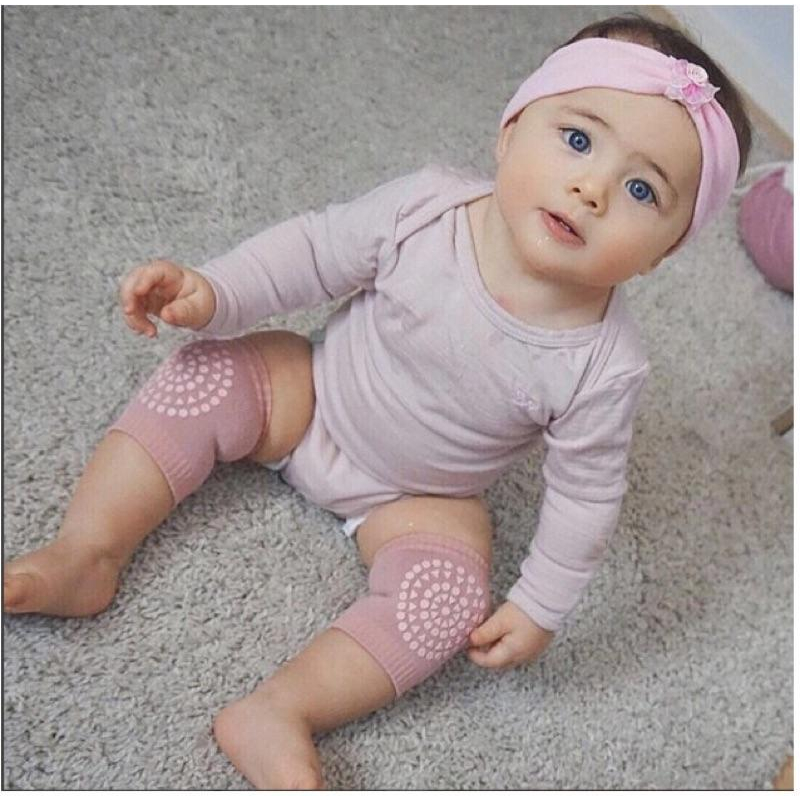 [現貨]韓版內裏毛圈加厚兒童防滑防磨點膠爬行護膝-細節圖4