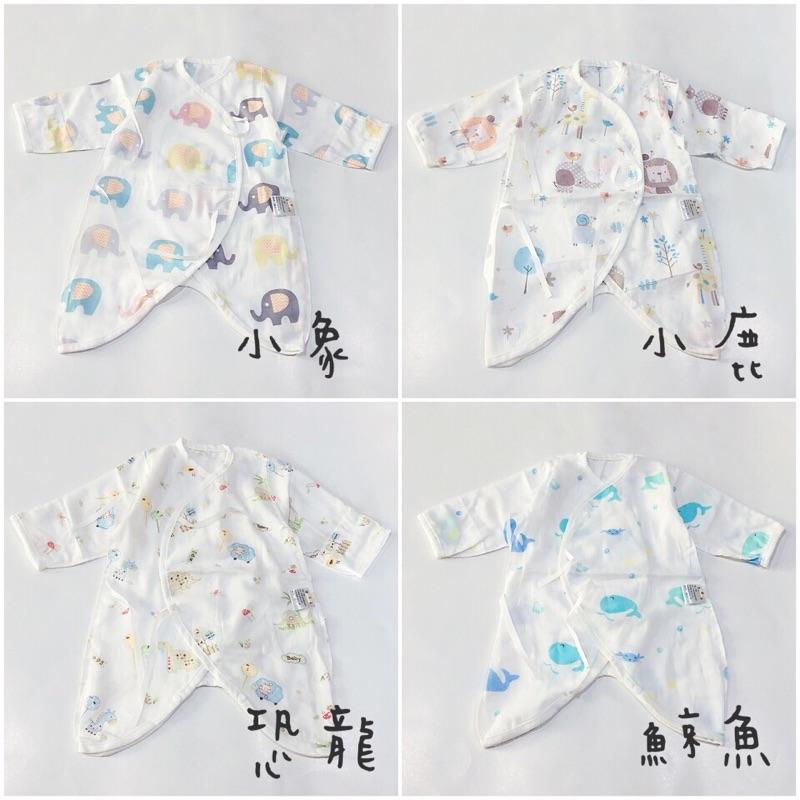 [現貨]嬰兒高密度雙層包手紗布衣 寶寶綁帶蝴蝶衣 和尚服-細節圖5