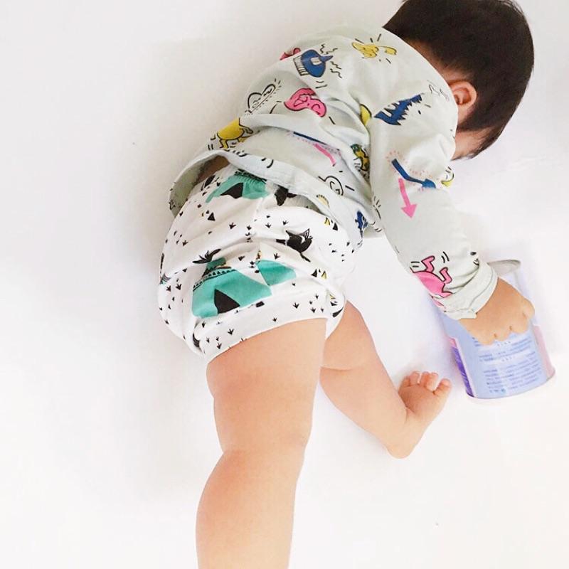 [現貨]男女寶寶百搭彈力屁屁褲 歐美風哈倫褲 大PP褲  兒童短褲-細節圖3