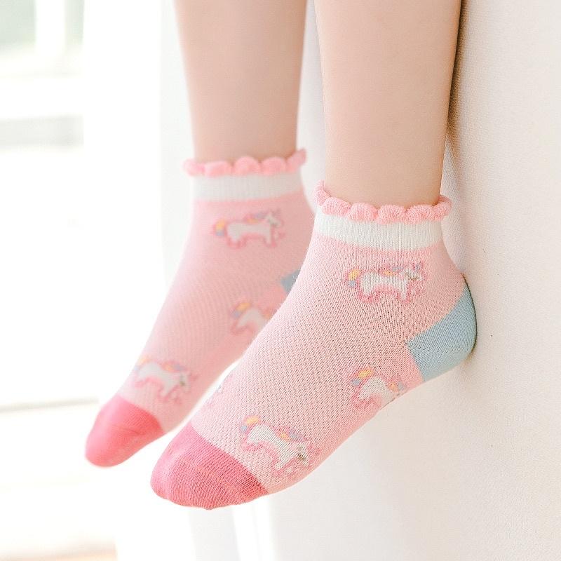 [現貨]夏季網眼女童中筒襪(5雙入) 透氣洞洞襪子 韓系寶寶襪-細節圖2