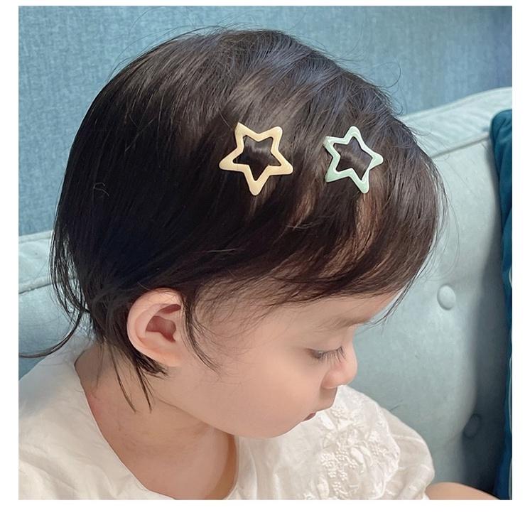 [現貨]寶寶糖果色可愛小髮夾(10件組)  繽紛愛心星星造型髮夾 兒童不傷髮小髮夾 公主髮飾-細節圖7