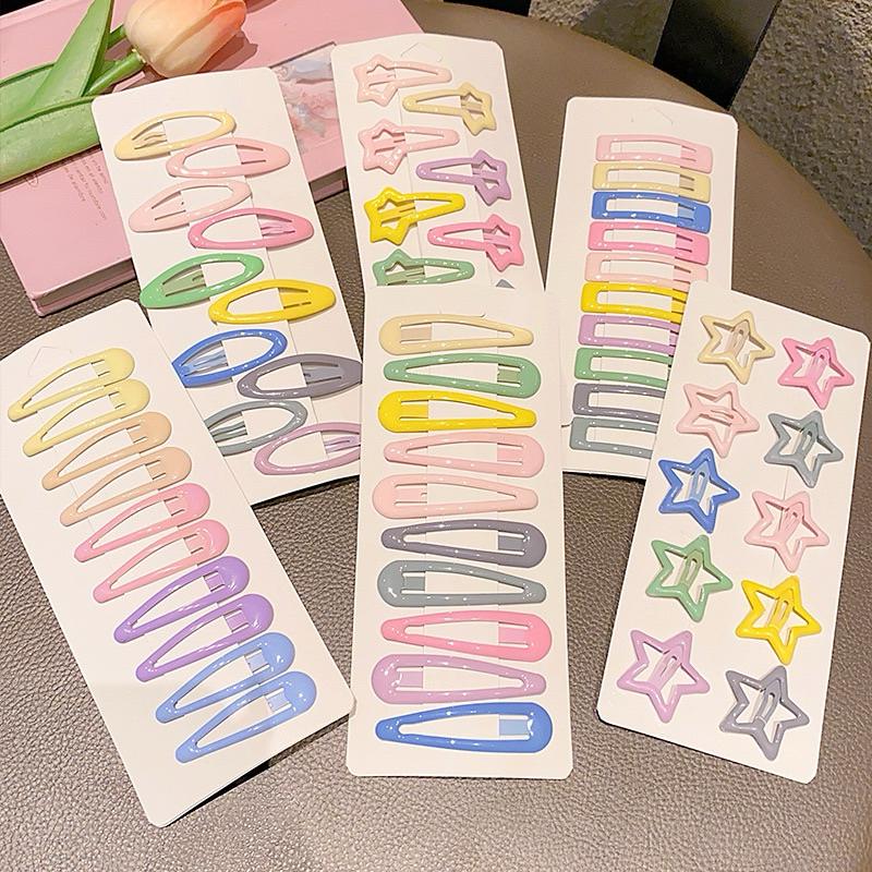 [現貨]寶寶糖果色可愛小髮夾(10件組)  繽紛愛心星星造型髮夾 兒童不傷髮小髮夾 公主髮飾-細節圖9