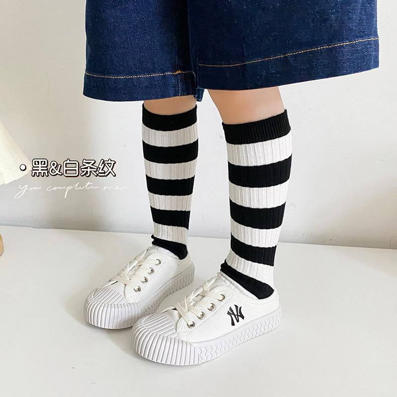 [現貨]雙針抽條兒童條紋襪子 男女童襪 堆堆襪-細節圖3