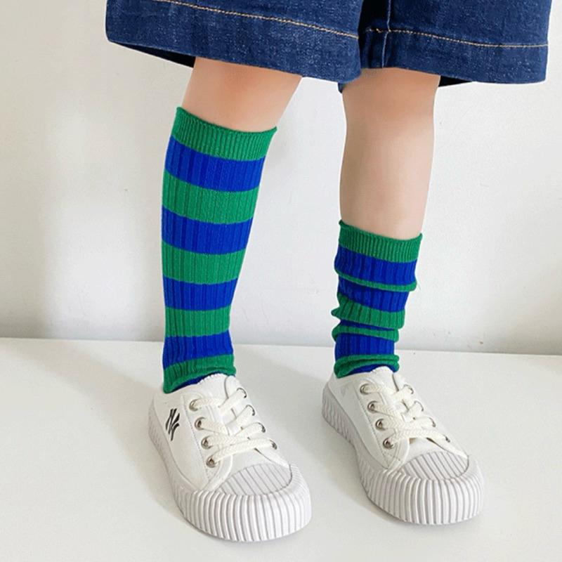 [現貨]雙針抽條兒童條紋襪子 男女童襪 堆堆襪-細節圖7