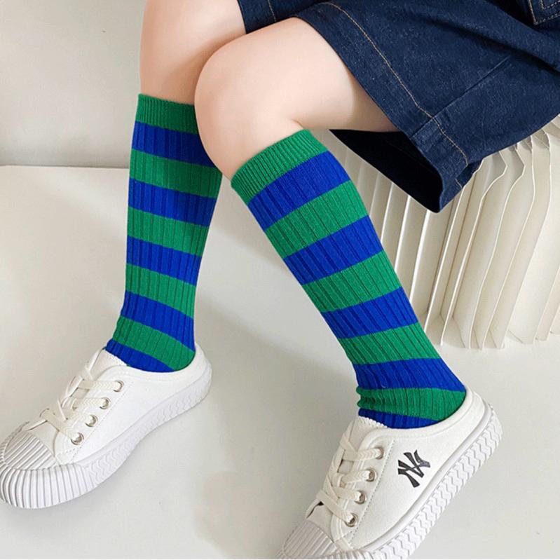 [現貨]雙針抽條兒童條紋襪子 男女童襪 堆堆襪-細節圖8