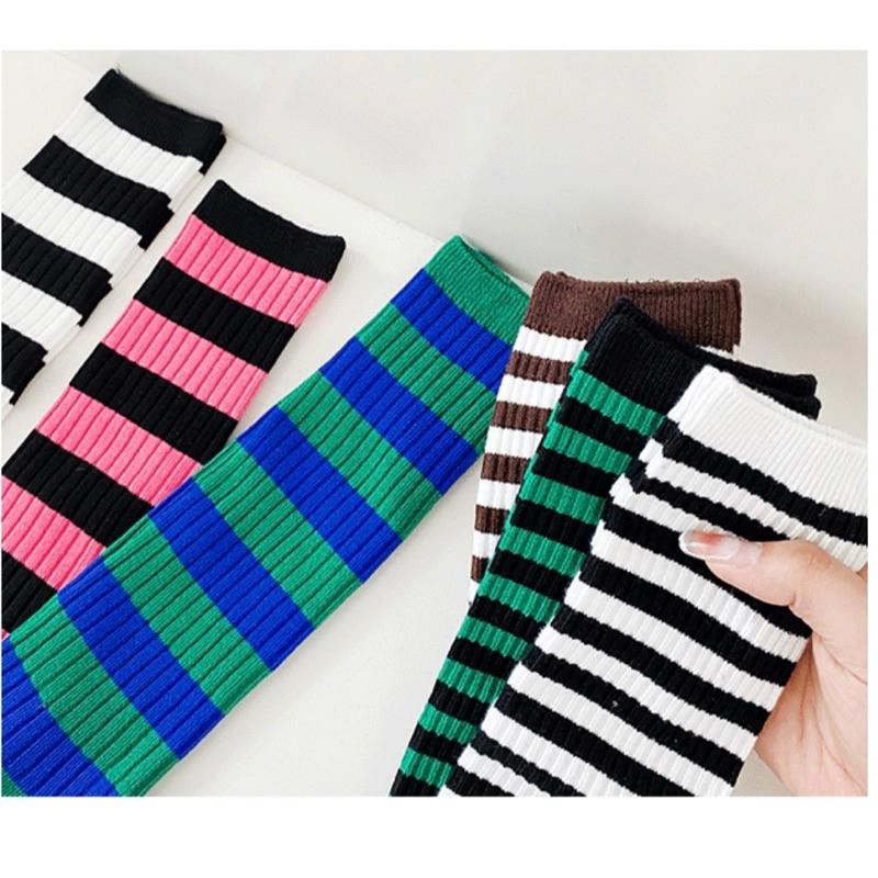 [現貨]雙針抽條兒童條紋襪子 男女童襪 堆堆襪-細節圖9