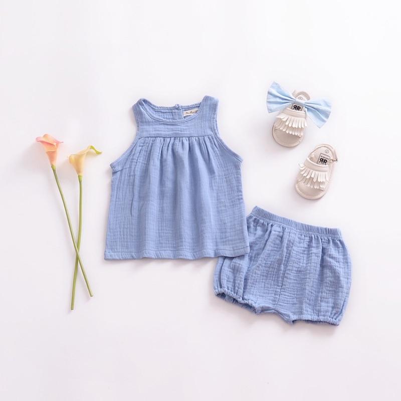 [現貨]歐美風寶寶棉麻背心 無袖上衣-細節圖9