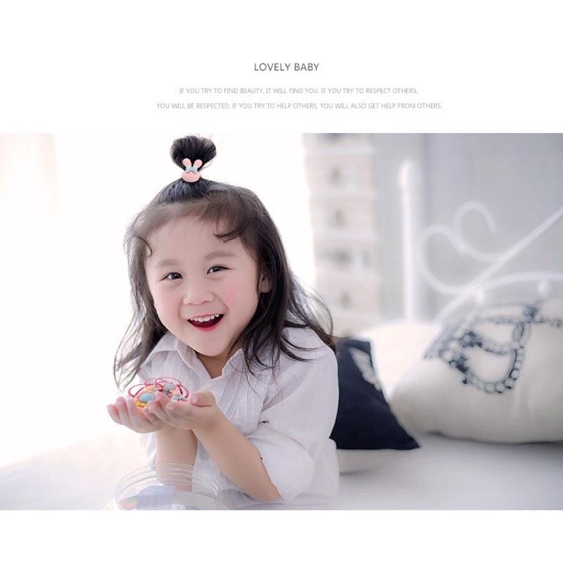 [現貨]可愛磨砂款兒童髮圈20入（贈收納袋）高彈力寶寶髮圈 女童不傷髮橡皮筋-細節圖3