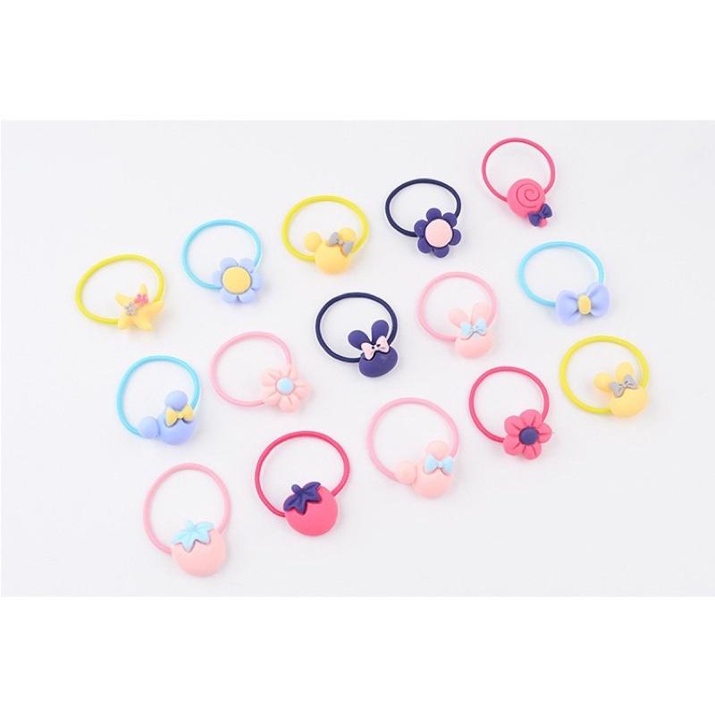 [現貨]可愛磨砂款兒童髮圈20入（贈收納袋）高彈力寶寶髮圈 女童不傷髮橡皮筋-細節圖8
