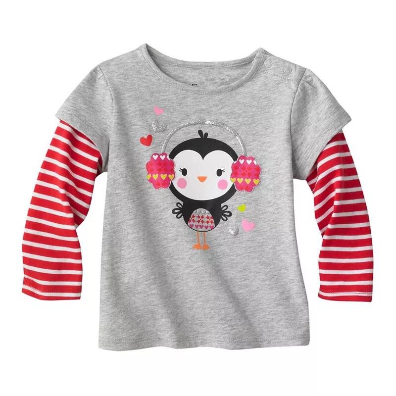 [現貨]歐美風女寶長袖貼布繡花精緻休閒上衣-細節圖5