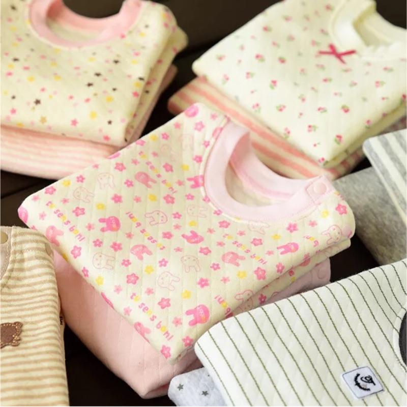 [現貨]外貿日本女童空氣層保暖上衣(2件裝）純棉居家服 打底內衣-細節圖9