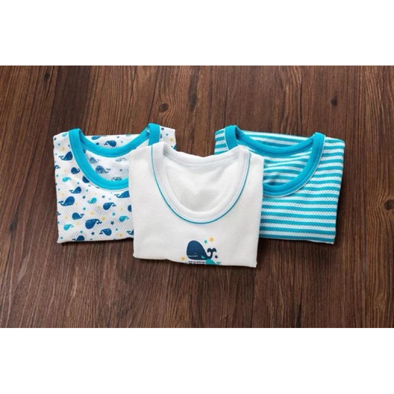 [現貨]外貿日本純棉網眼男童上衣  速乾洞洞衣 短褲 居家褲-細節圖3