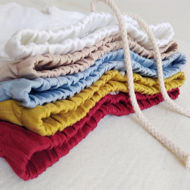 [現貨]男女童素色百搭棉麻休閒短褲 夏季吸濕排汗-細節圖2