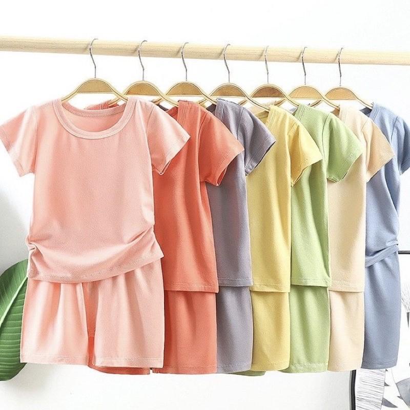 [現貨] 兒童百搭莫代爾棉素色短袖上衣 夏季薄款彈性T恤-細節圖6