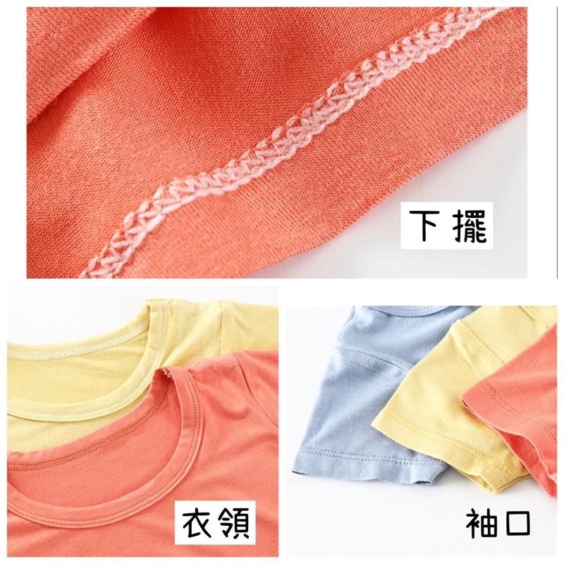 [現貨] 兒童百搭莫代爾棉素色短袖上衣 夏季薄款彈性T恤-細節圖8