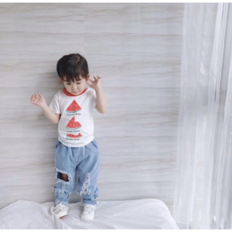 [現貨]兒童棉短袖T恤 夏季百搭短袖上衣-細節圖7