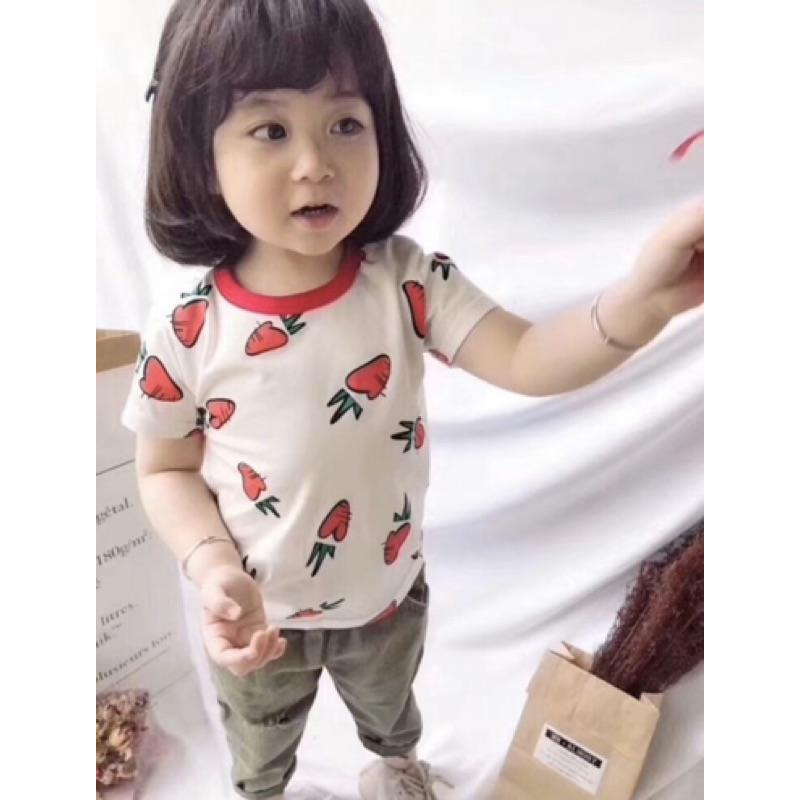 [現貨]兒童棉短袖T恤 夏季百搭短袖上衣-細節圖9