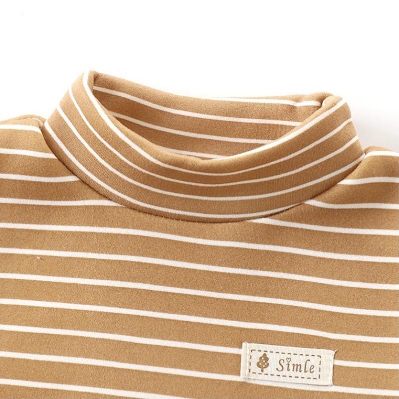 [現貨]冬季加厚加絨兒童長袖上衣 保暖上衣-細節圖4