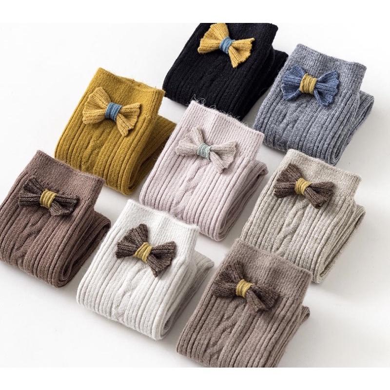 [現貨]女童蝴蝶結彈力堆堆襪 公主襪 長襪 中筒襪-細節圖3