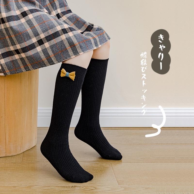 [現貨]女童蝴蝶結彈力堆堆襪 公主襪 長襪 中筒襪-細節圖5