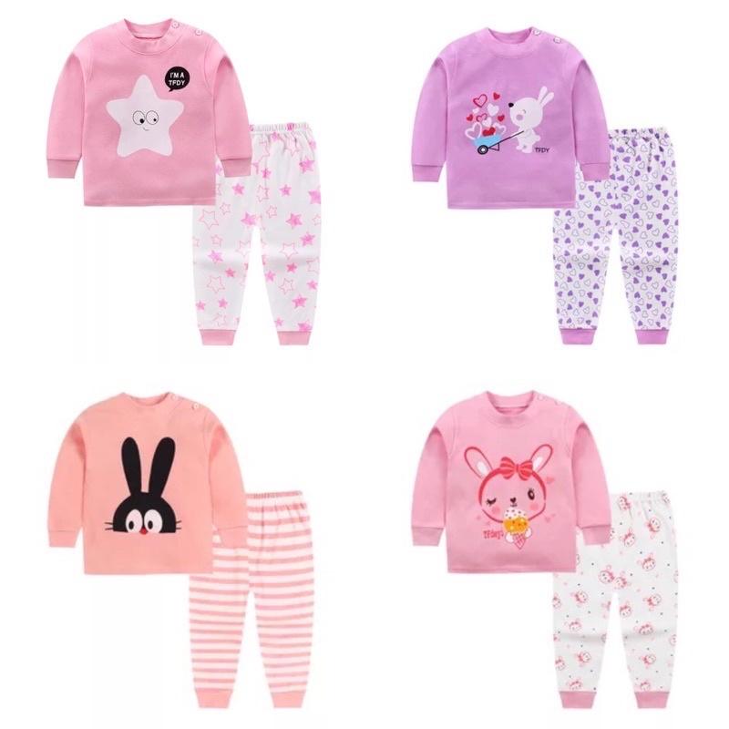 [現貨]女童純棉長袖兩件式套裝（上衣+長褲）兒童春秋薄款居家服-細節圖2