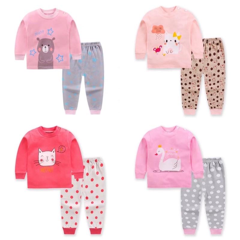 [現貨]女童純棉長袖兩件式套裝（上衣+長褲）兒童春秋薄款居家服-細節圖3