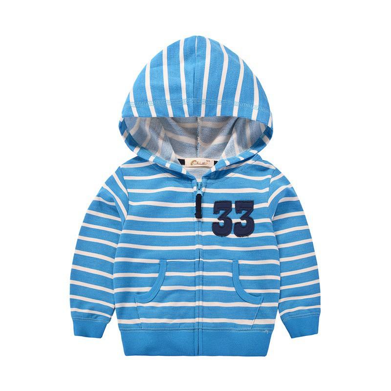 [現貨]兒童春秋薄款條紋連帽外套-細節圖5